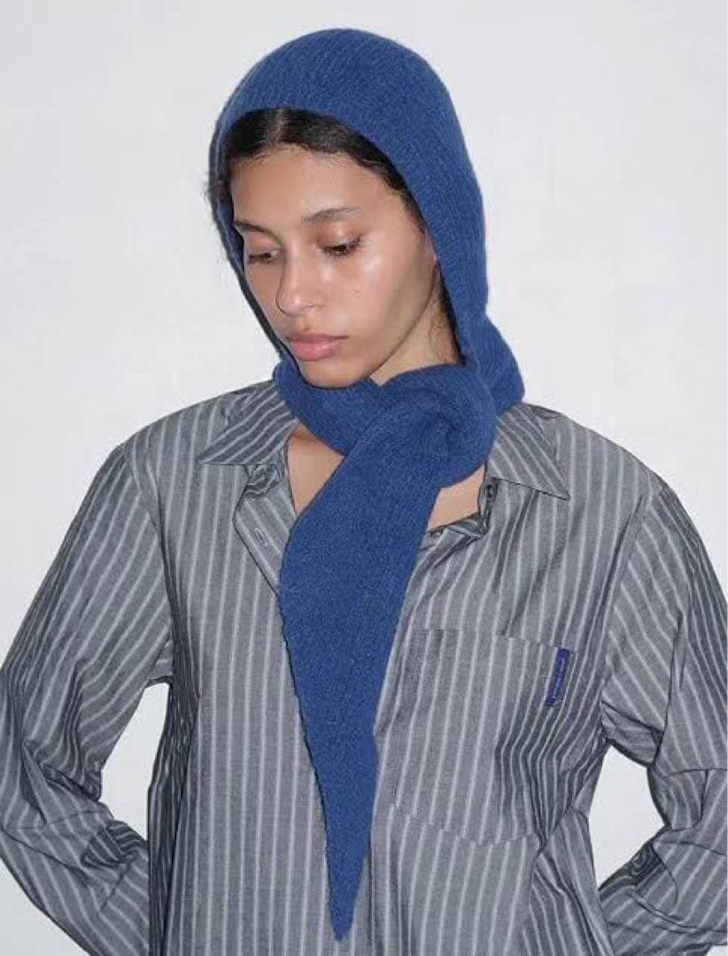 Paloma wool ブラウン モヘアフード付きスカーフ　バラクラバ