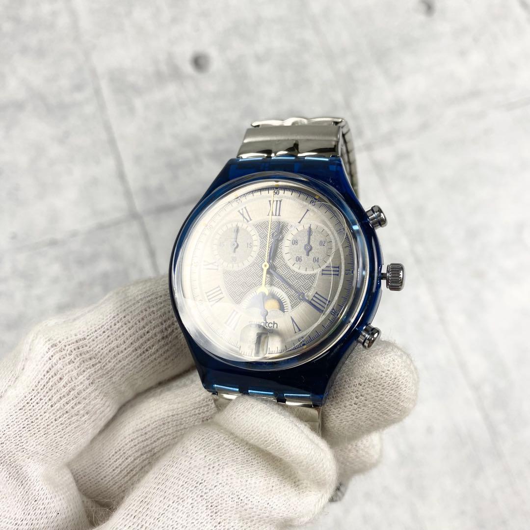 未使用品 スウォッチ クロノグラフ MOON DATE SCN402 1995年