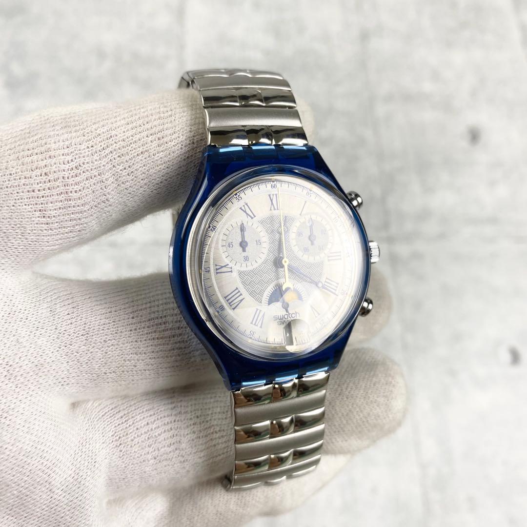 未使用品 スウォッチ クロノグラフ MOON DATE SCN402 1995年