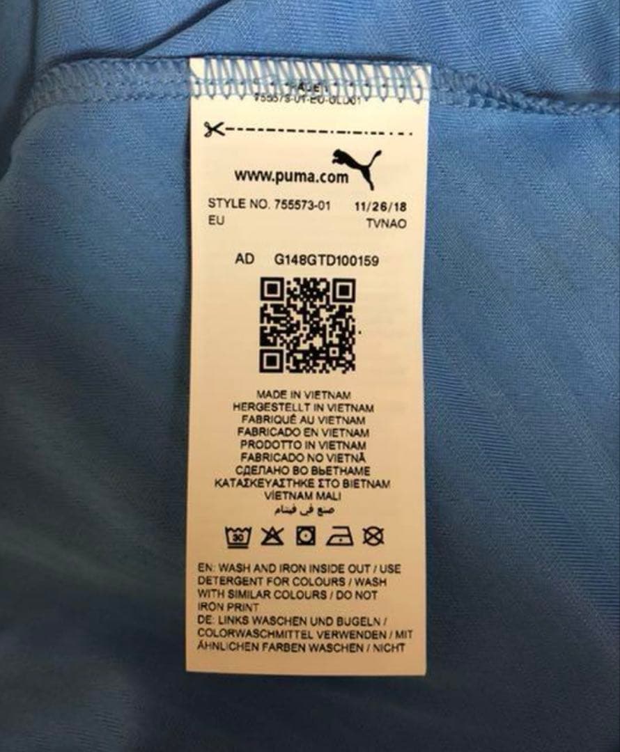 【支給】デブライネ　マンチェスターシティ　19/20（H）CL仕様　支給品