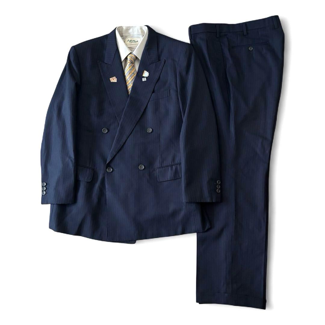 【レトロコーデ】ダブルスーツ ヴァレンティノ ネクタイ シャツ ピンズ セット