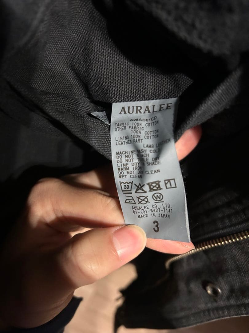 ジャケット・アウター auralee 25aw duck blouson faded black