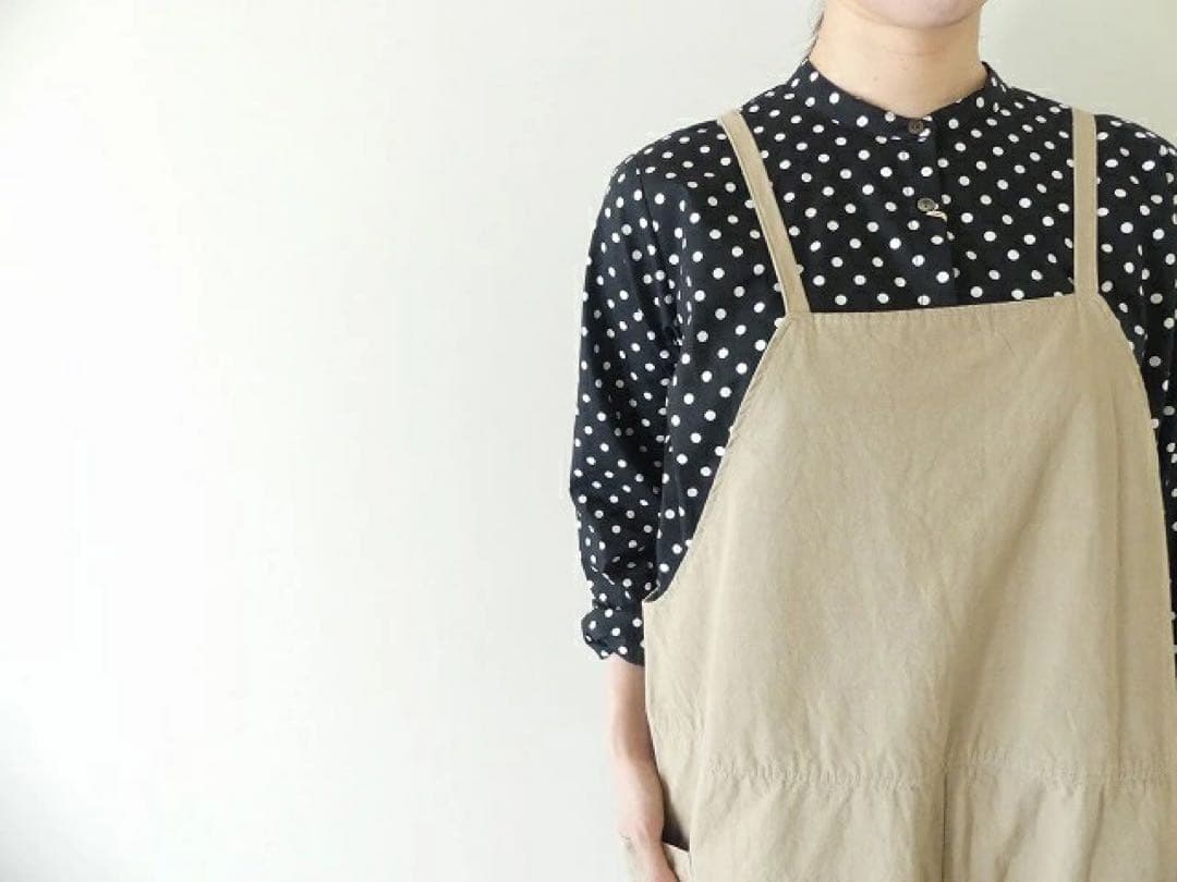 未使用！タグ付きGauze (ガーゼ) インディゴトラバイユサロペット