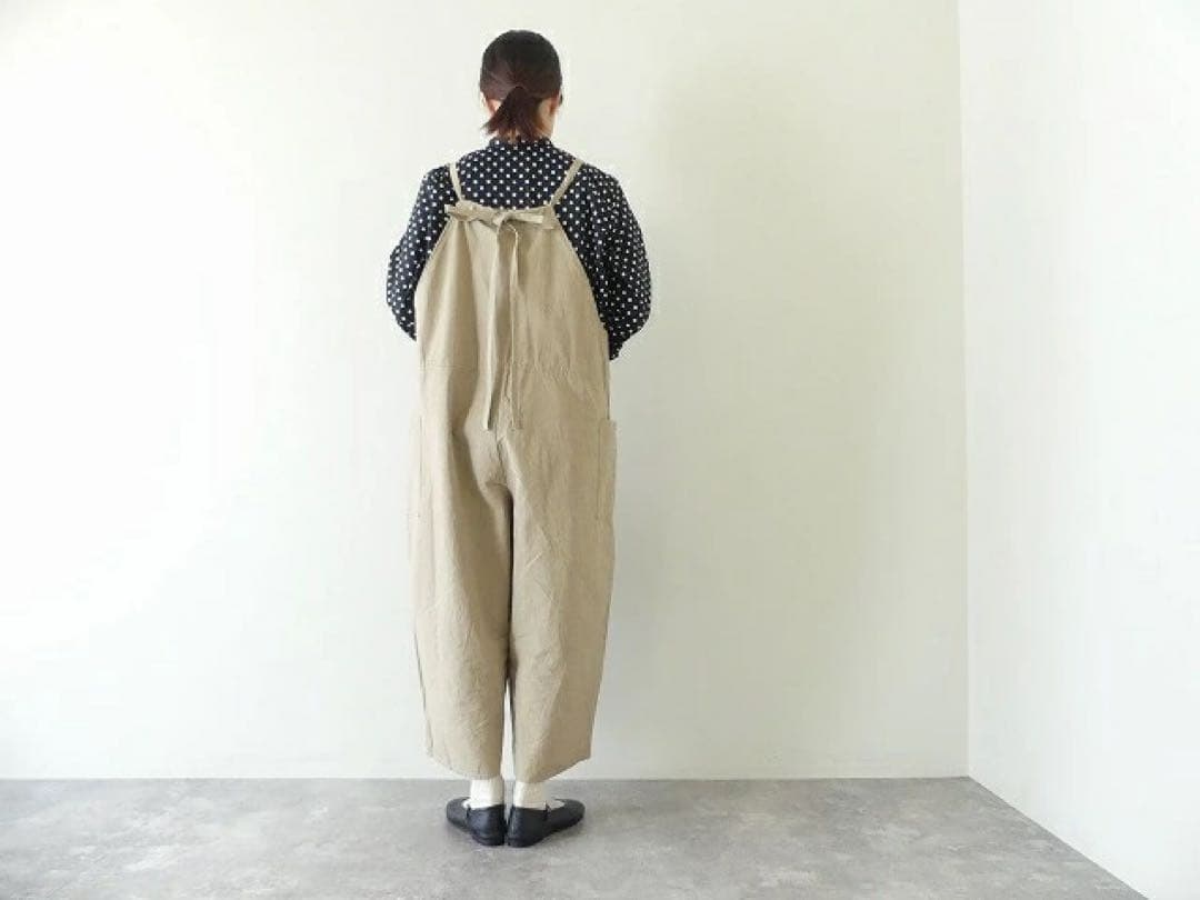 未使用！タグ付きGauze (ガーゼ) インディゴトラバイユサロペット