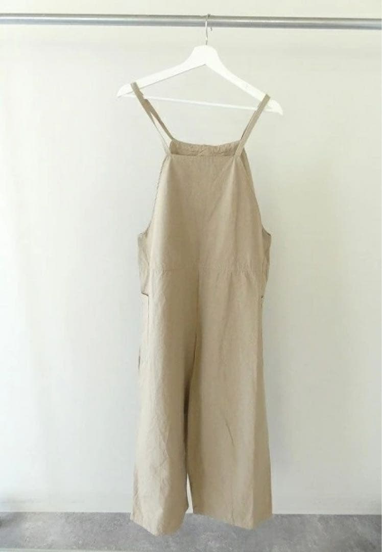 未使用！タグ付きGauze (ガーゼ) インディゴトラバイユサロペット