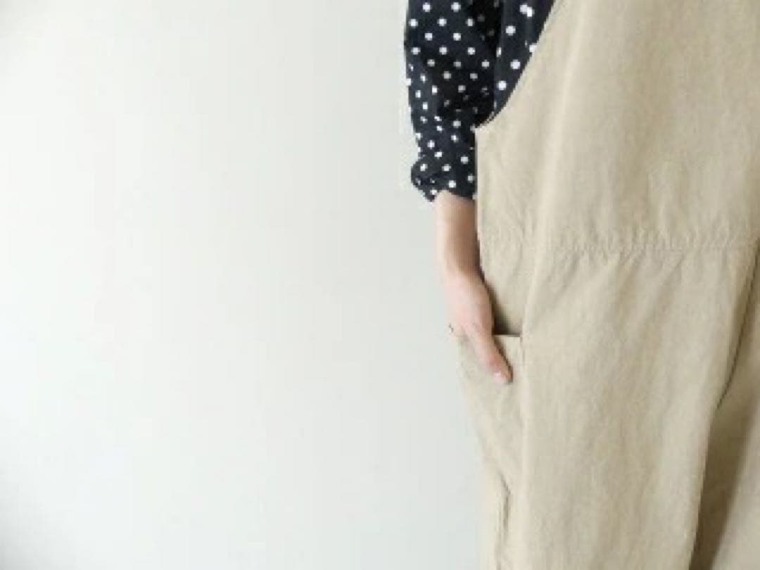 未使用！タグ付きGauze (ガーゼ) インディゴトラバイユサロペット