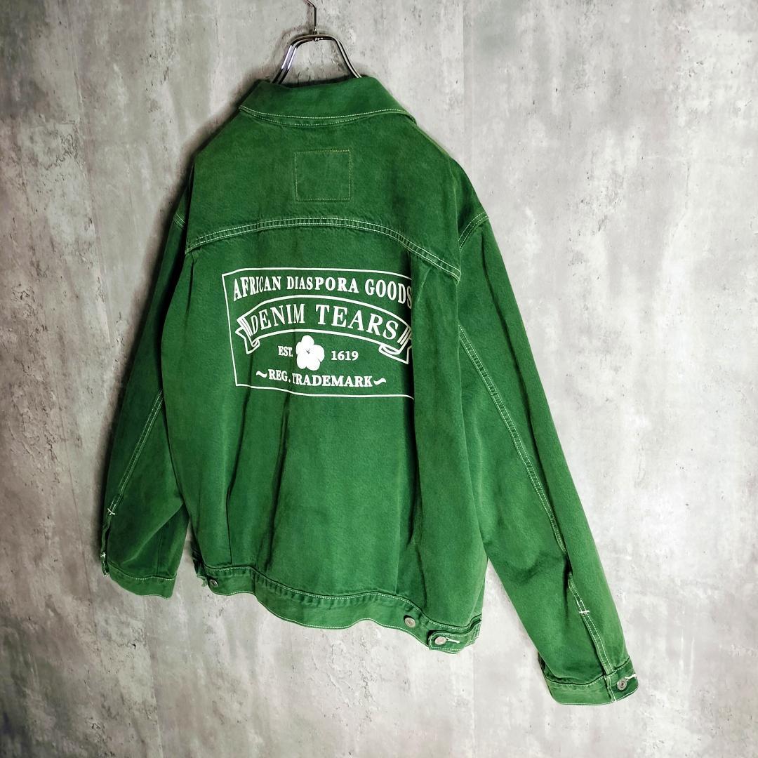 リーバイス デニムティアーズ コラボ ADG デニムジャケット グリーン XL
