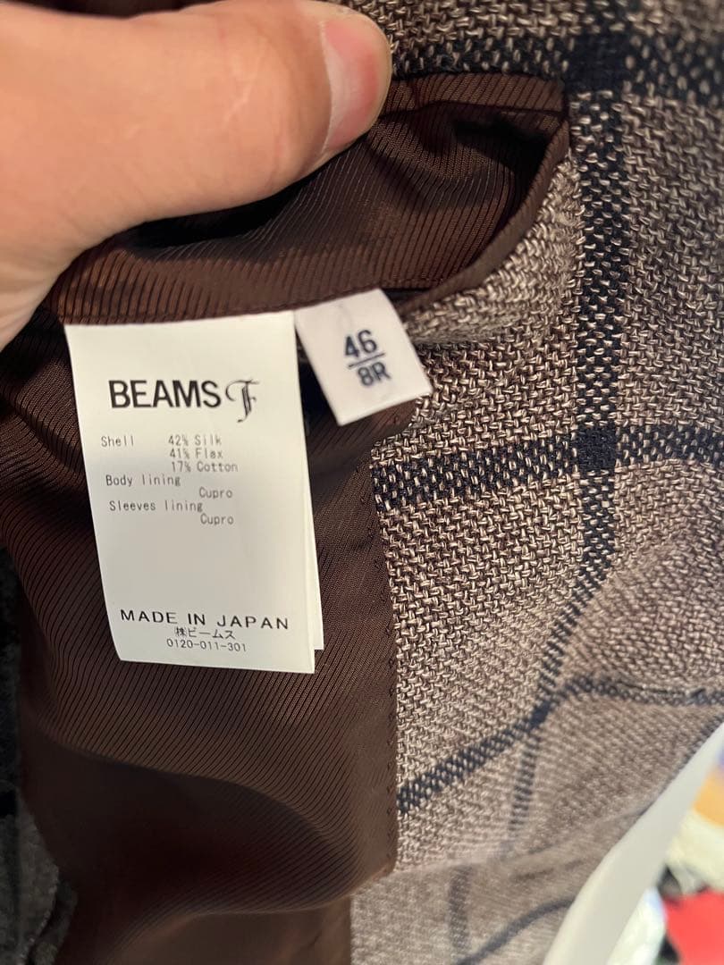 ビームスエフ　ジャケット　46 グレーチェック