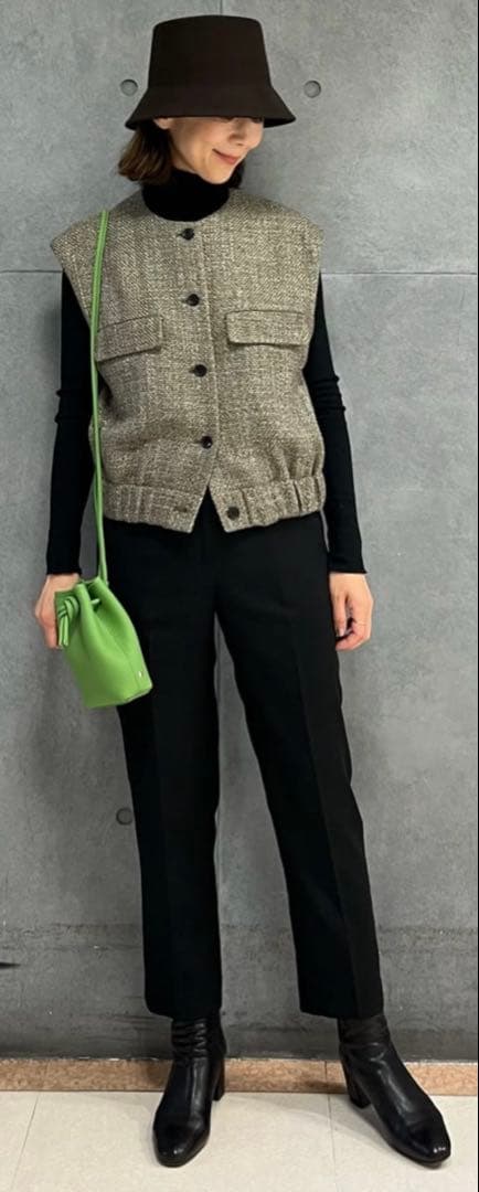 美品　トゥモローランド コレクション ツイード ベスト ジレ ウール 36