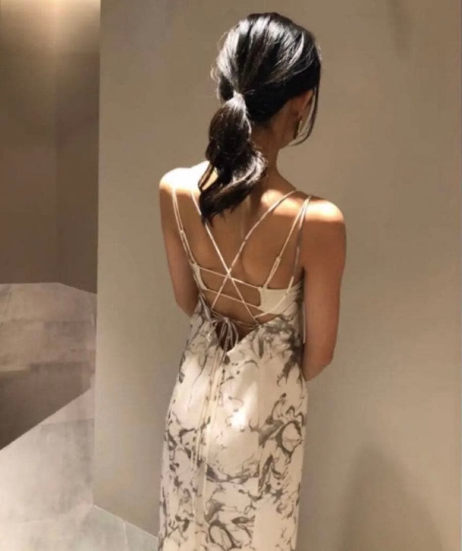 FRAY I.D サテンキャミワンピース