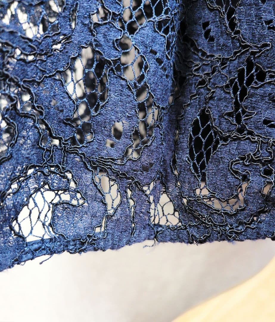 うに様♡【CAROLINA HERRERA】総レース ロングドレス ネイビー