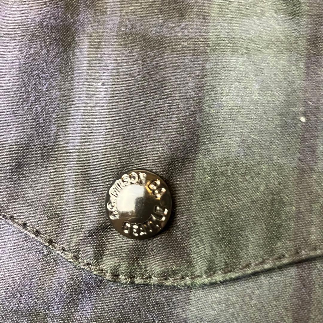 フィルソンガーメント　カバーオール ダークグリーン・ネイビー S オイルドコート