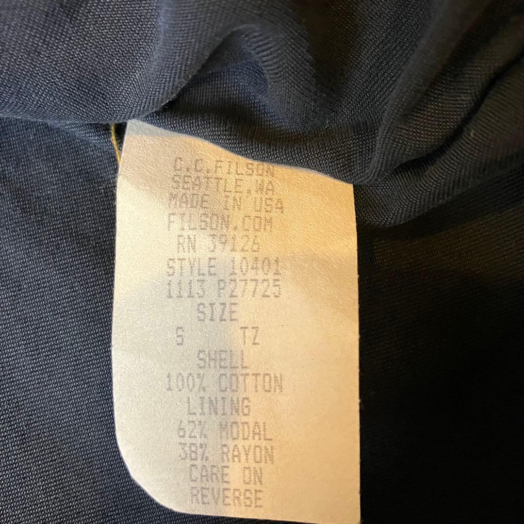 フィルソンガーメント　カバーオール ダークグリーン・ネイビー S オイルドコート