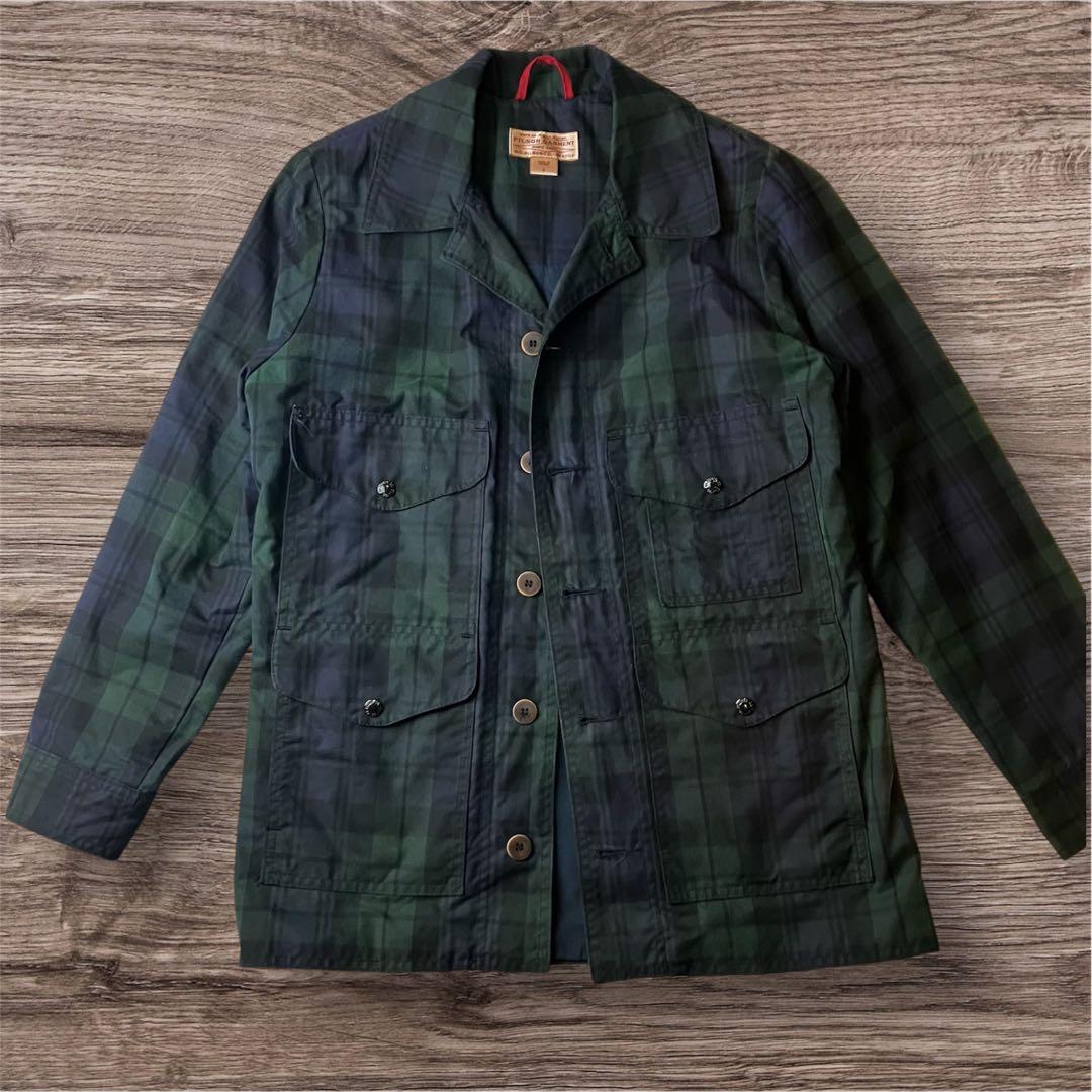 フィルソンガーメント　カバーオール ダークグリーン・ネイビー S オイルドコート