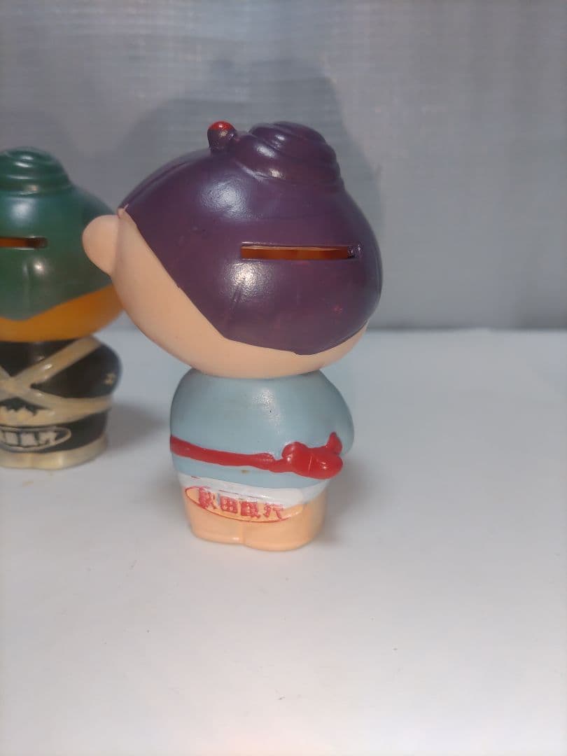 昭和レトロ　当時物　希少品　秋田銀行　アコちゃん　ソフビ貯金箱　5種類