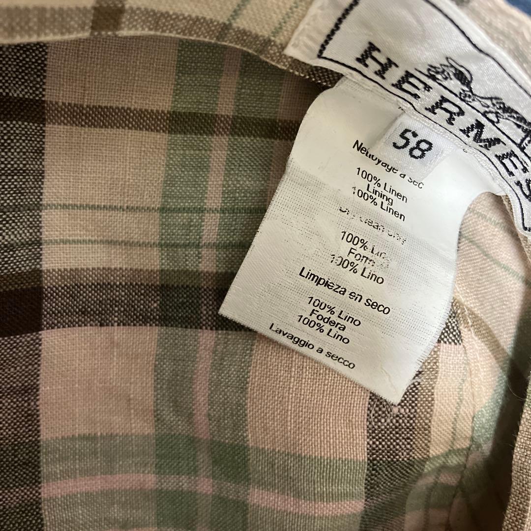 エルメス　キャスケット　PAOLA リネン100% #58