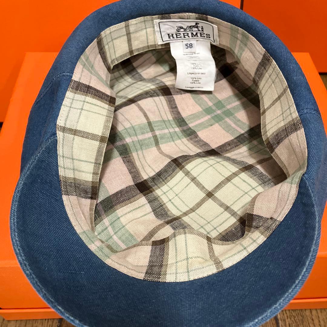 エルメス　キャスケット　PAOLA リネン100% #58