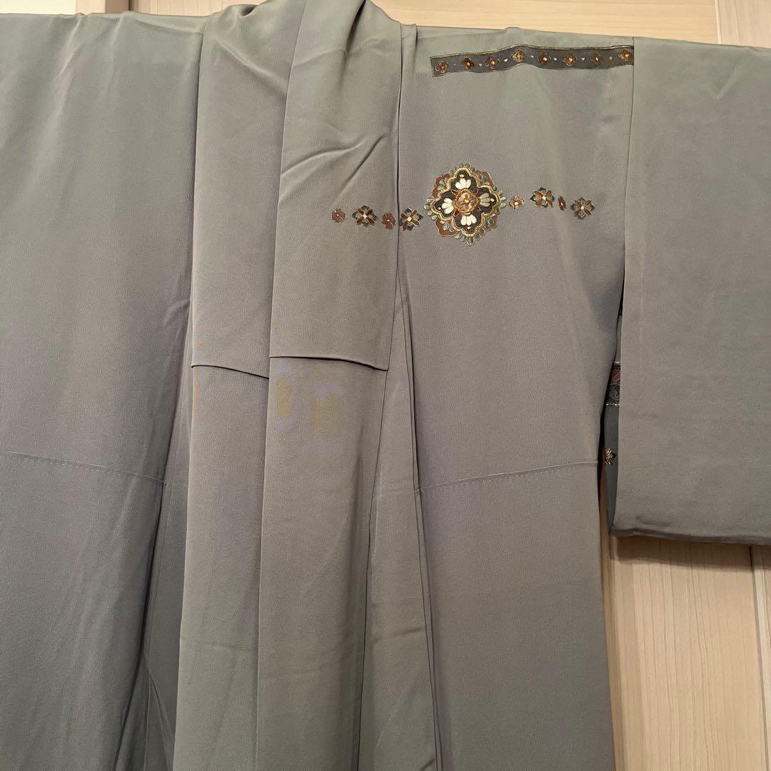 泰斗刺繍　訪問着　着物　スワトウ刺繍