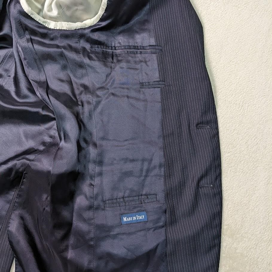 美品 ポロバイラルフローレン セットアップ スーツ イタリア製 ストライプ M