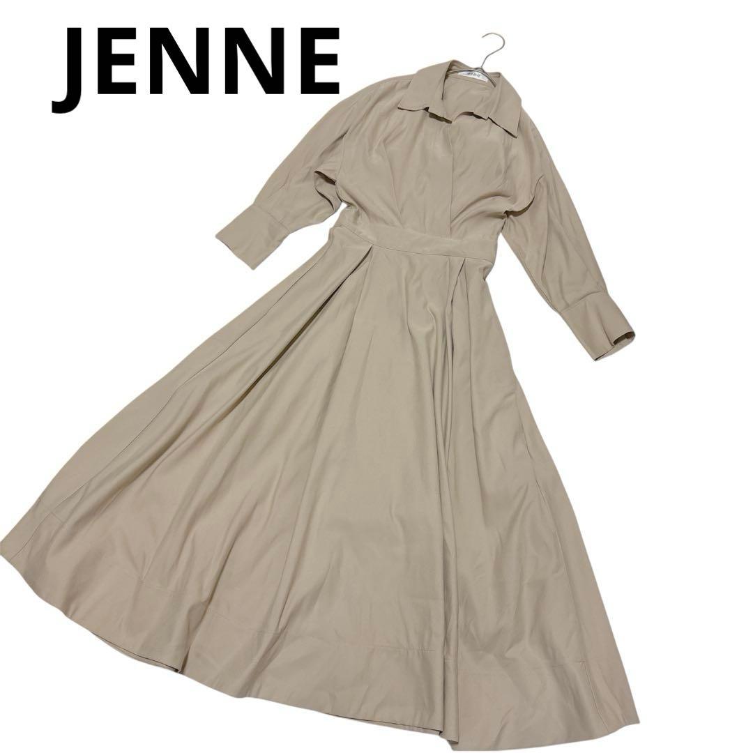 美品✨ジェンヌ　完売品　クラシックリッチフレアワンピース　カシュクール　M