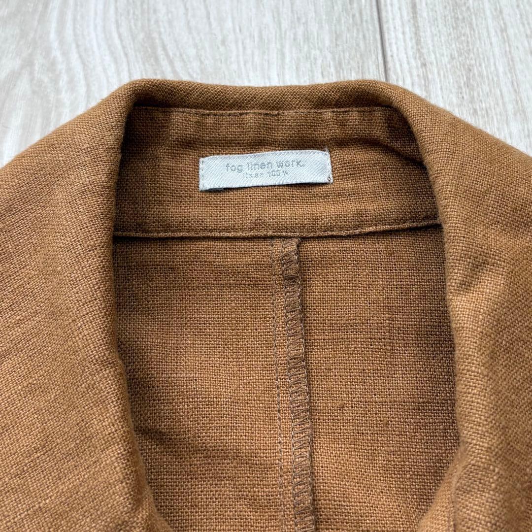 【美品】fog linen work ライリー リネン100% ロングコート