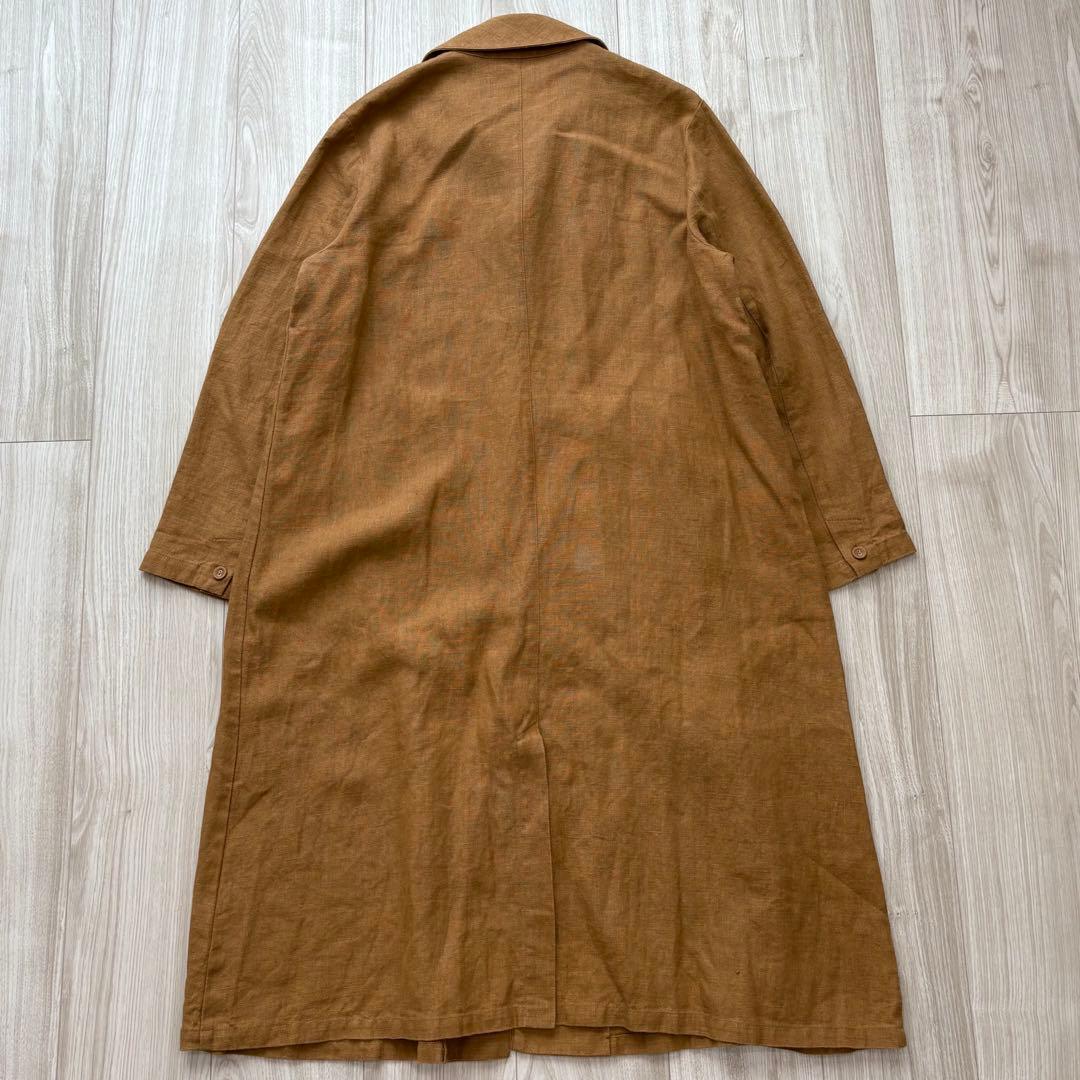 【美品】fog linen work ライリー リネン100% ロングコート