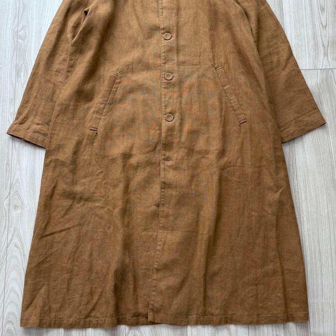 【美品】fog linen work ライリー リネン100% ロングコート