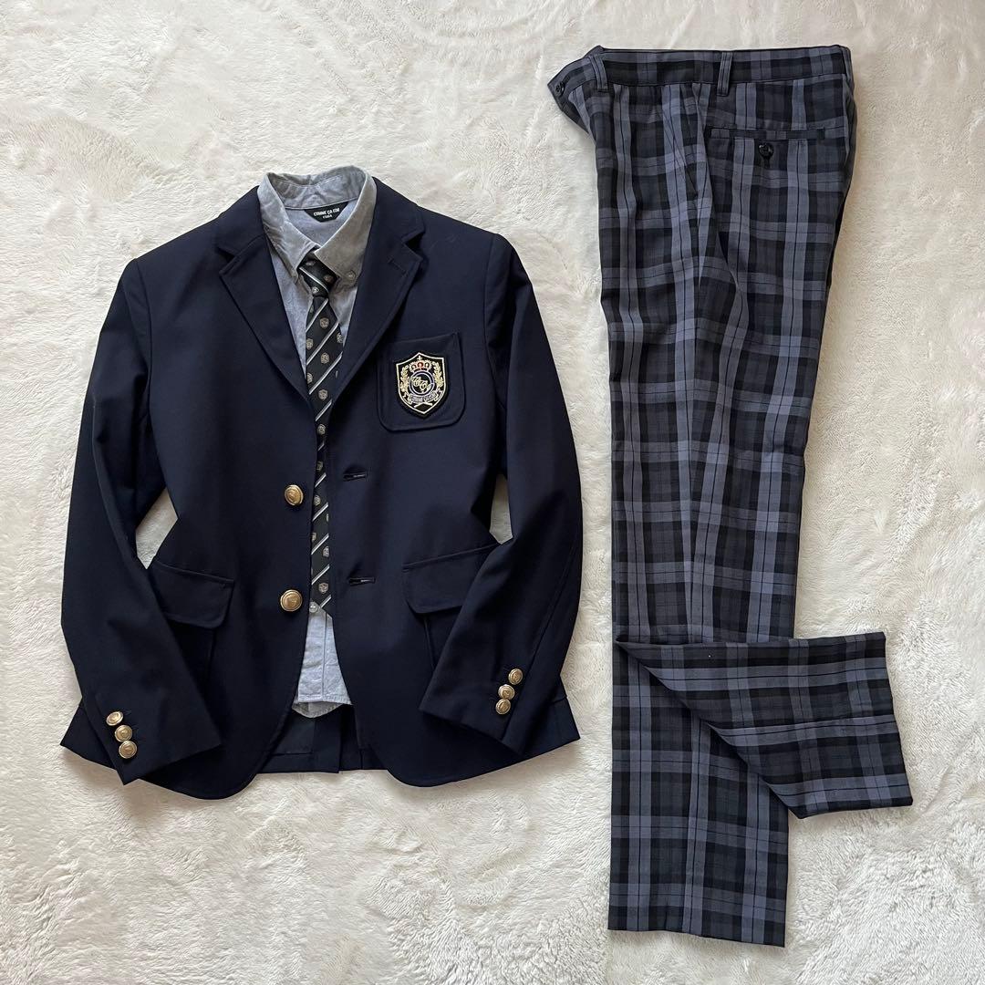 美品✨コムサイズム 150フォーマルスーツ 豪華4点 グレンチェック 入学式