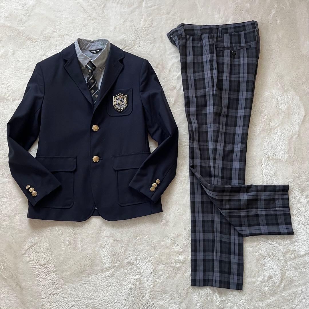 美品✨コムサイズム 150フォーマルスーツ 豪華4点 グレンチェック 入学式