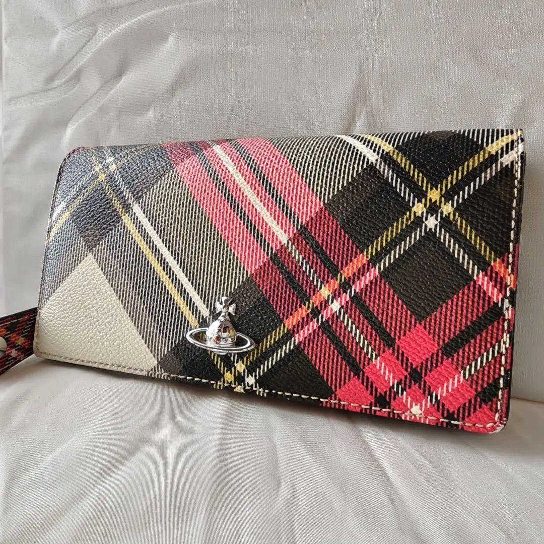 美品　ヴィヴィアンウエストウッド DERBY チェック　長財布　オーブ