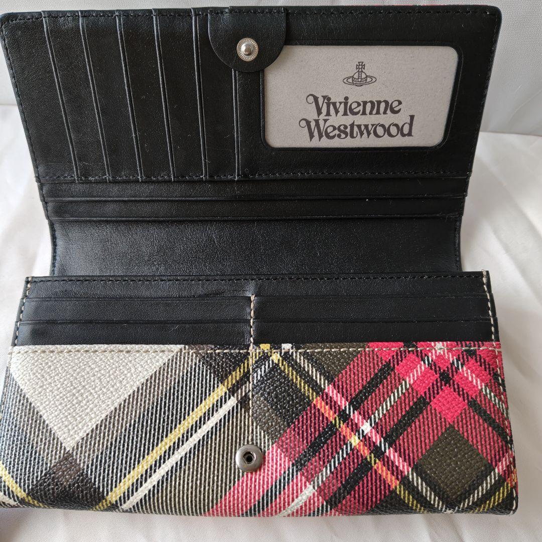 美品　ヴィヴィアンウエストウッド DERBY チェック　長財布　オーブ