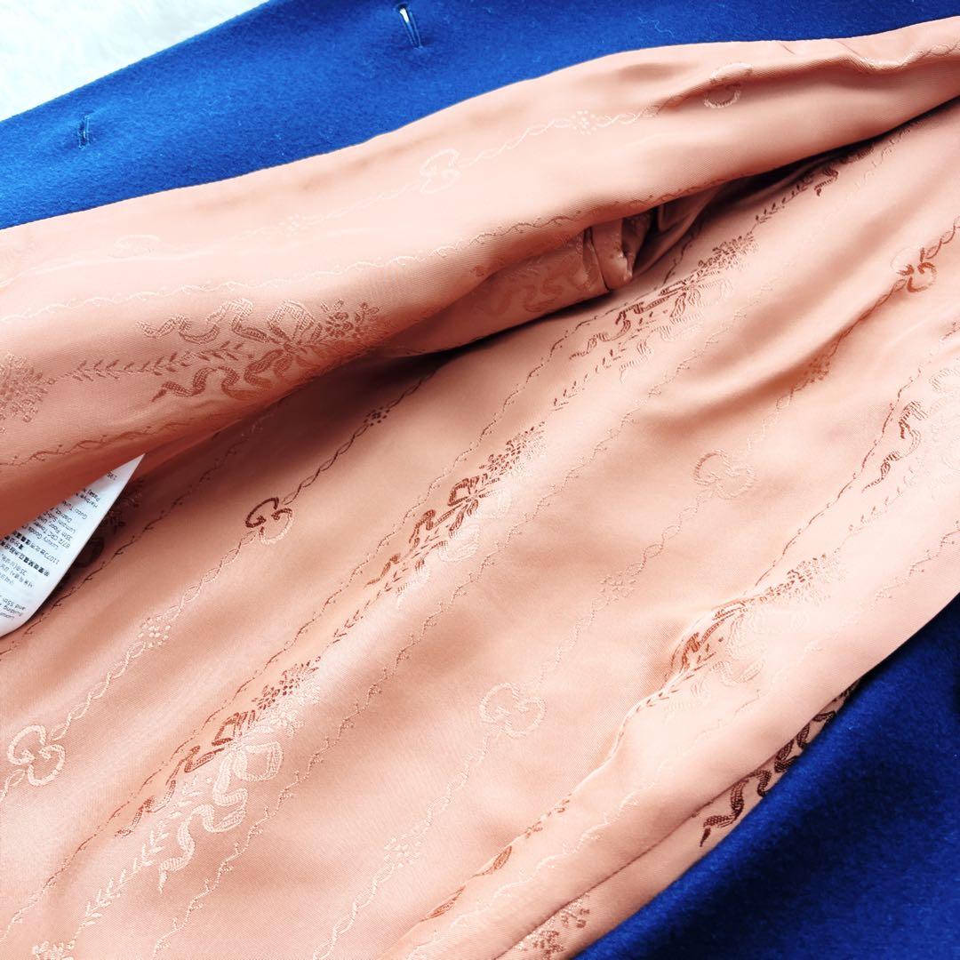 極美品　GUCCIグッチ チェスター　コート GGボタン　ネイビー　刺繍　ロング