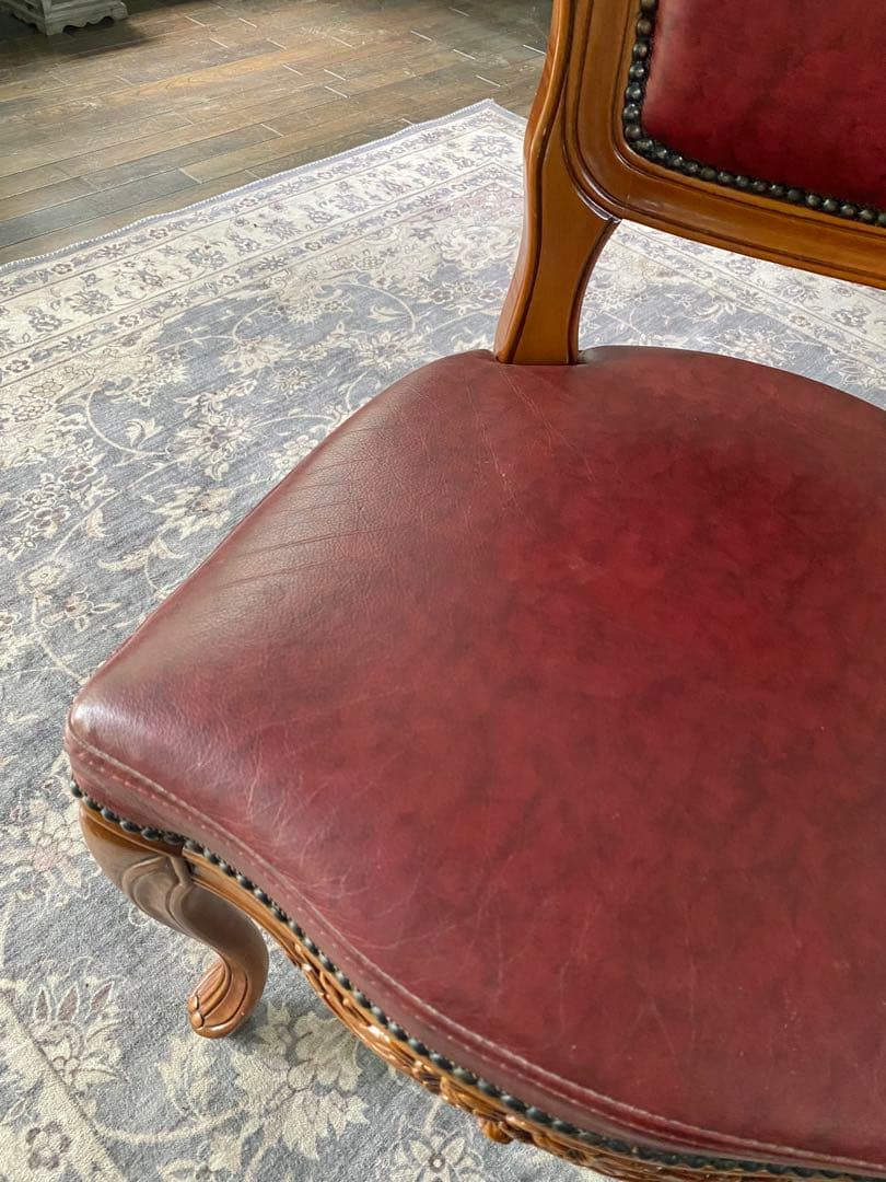 クラシック ダイニングチェア バーガンディ1脚