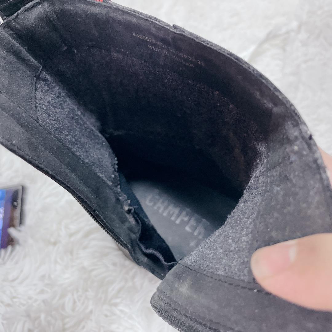 カンペール　サイドジップブーツ　ゴアテックス　厚底　ブラック　本革　レディース