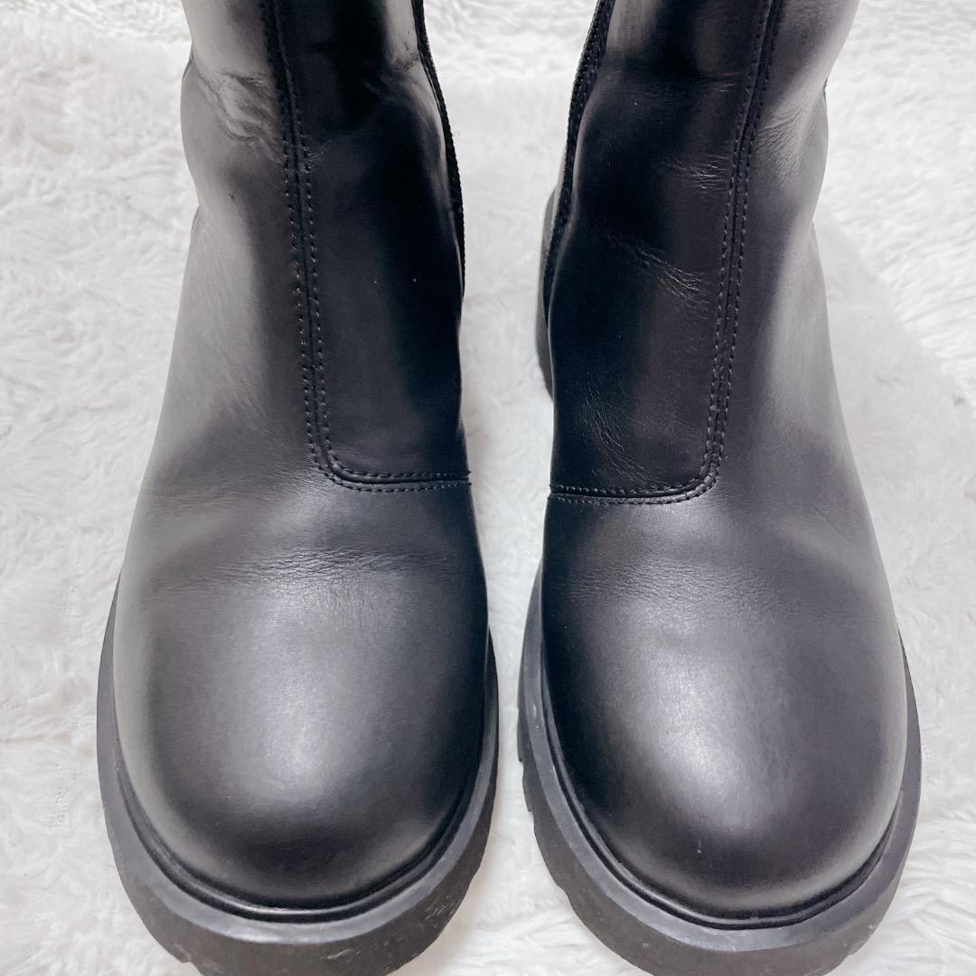 カンペール　サイドジップブーツ　ゴアテックス　厚底　ブラック　本革　レディース