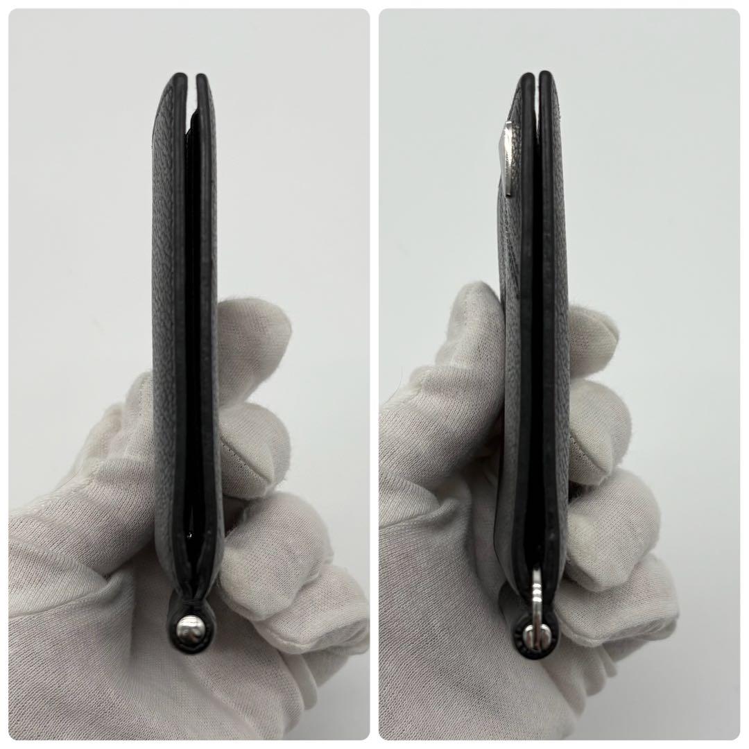 美品　プラダ　RFID マネークリップ　ブラック　サフィアーノ　三角ロゴ