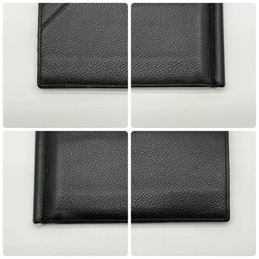 美品　プラダ　RFID マネークリップ　ブラック　サフィアーノ　三角ロゴ