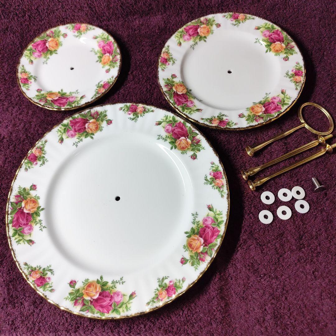 ロイヤルアルバート　オールドカントリーローズ　アフタヌーンティー用ケーキスタンド