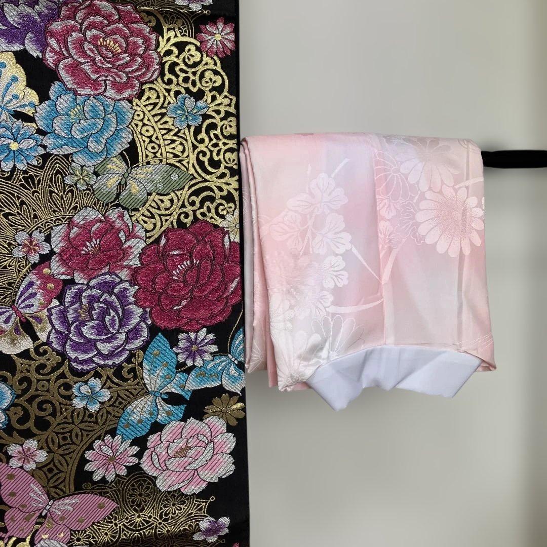 しおり　　桜の花模様振袖６点セット 金駒刺繍 トールサイズ ガード加工