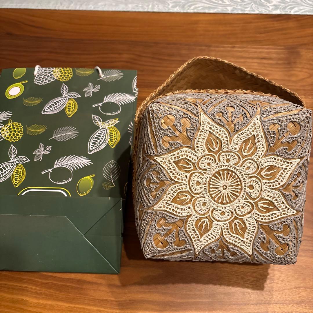 インドネシア館で購入したカゴ（M）