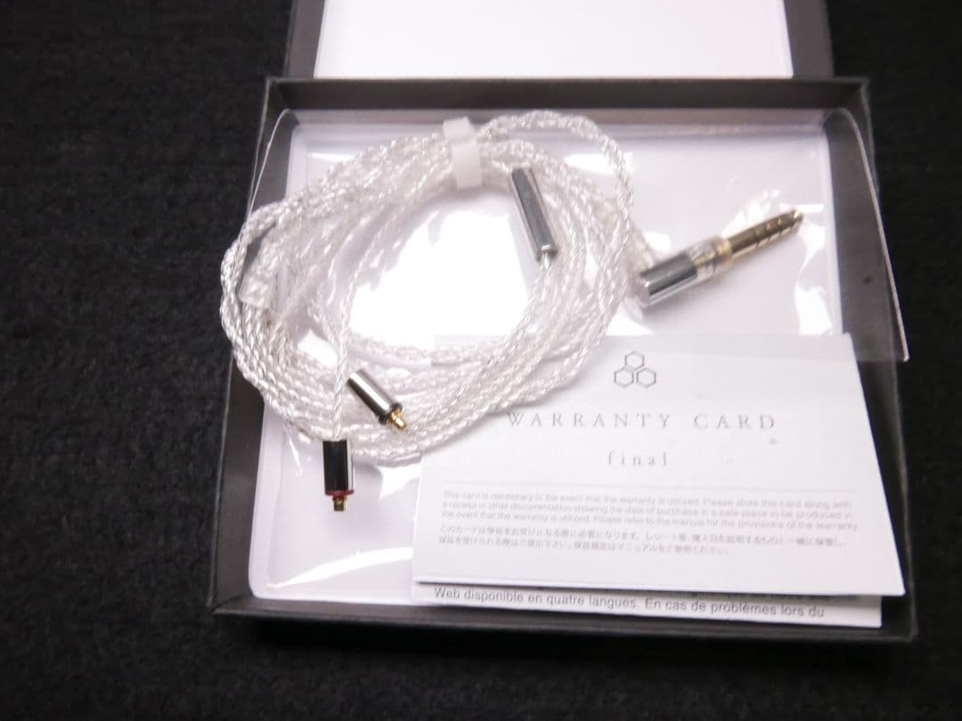 final 4.4mm 5極 MMCX 1.2m シルバーコートケーブル