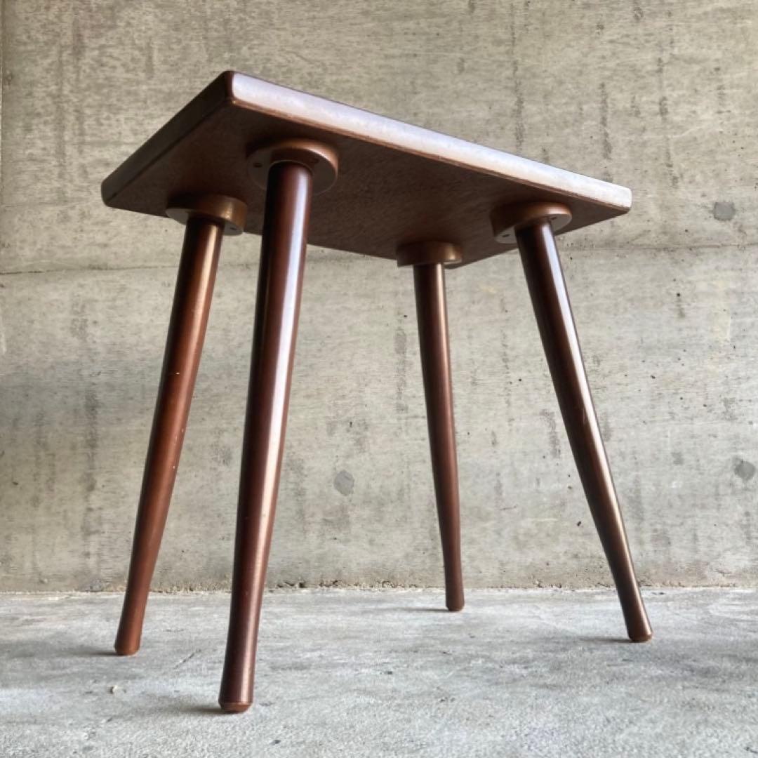 古いテーブル コーヒーテーブル サイドテーブル 木製 当時物 昭和レトロ