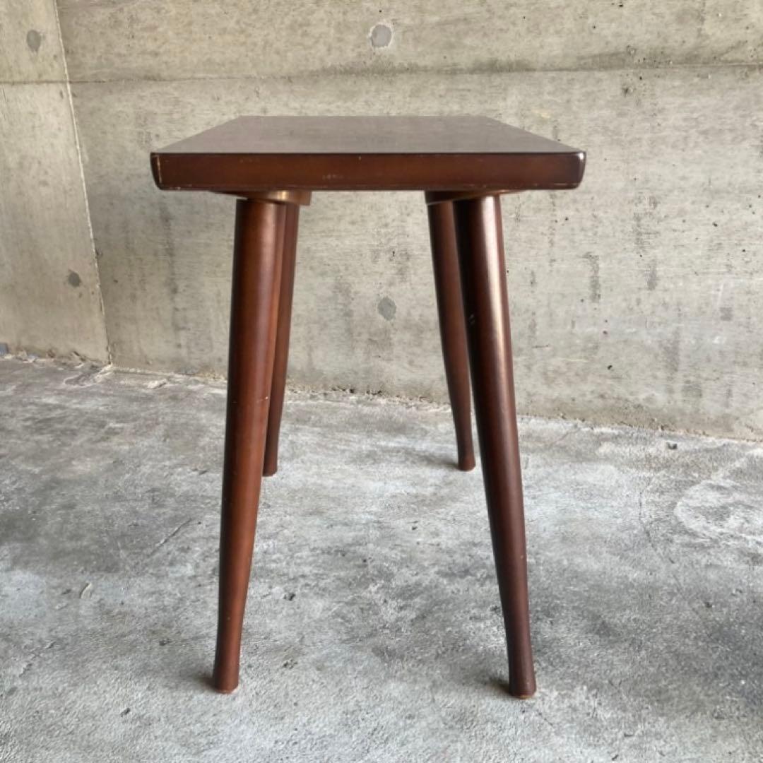 古いテーブル コーヒーテーブル サイドテーブル 木製 当時物 昭和レトロ