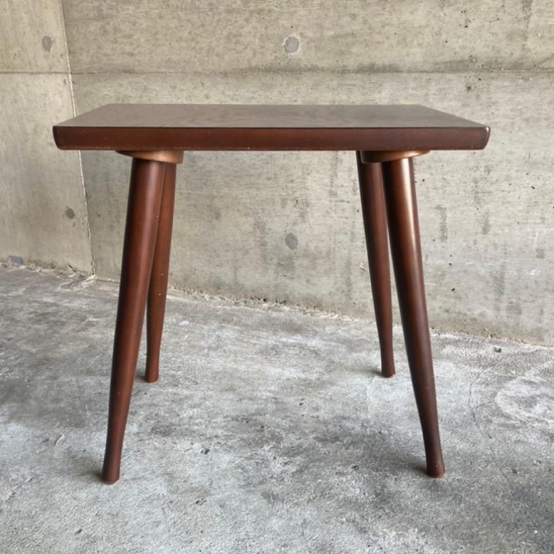 古いテーブル コーヒーテーブル サイドテーブル 木製 当時物 昭和レトロ