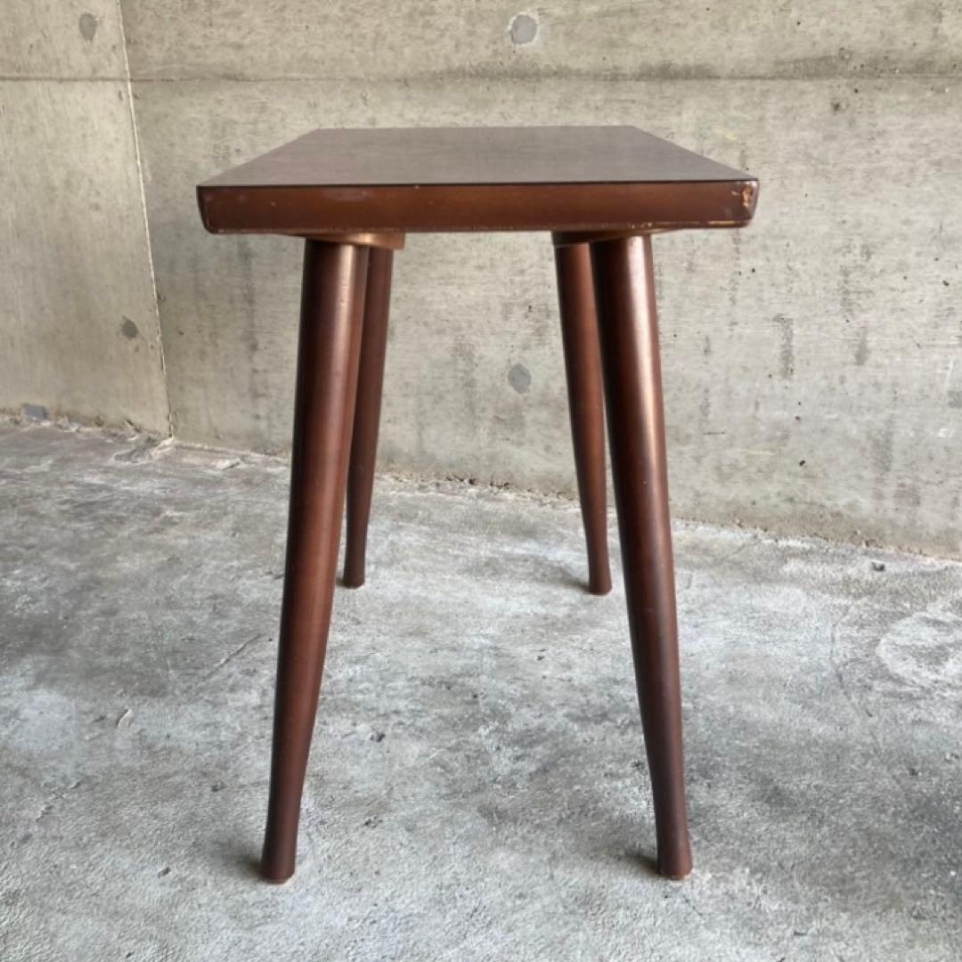 古いテーブル コーヒーテーブル サイドテーブル 木製 当時物 昭和レトロ