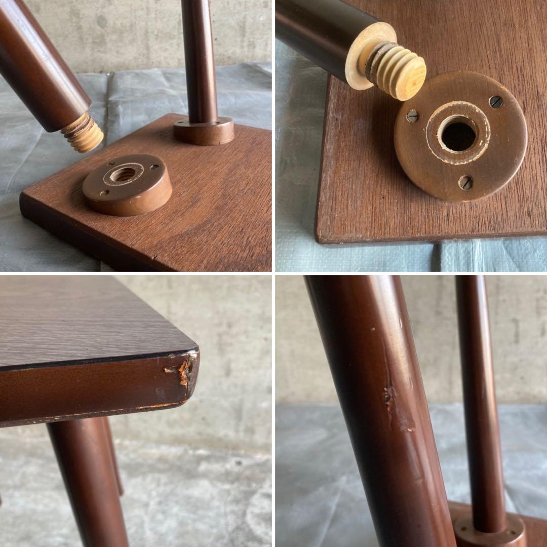 古いテーブル コーヒーテーブル サイドテーブル 木製 当時物 昭和レトロ