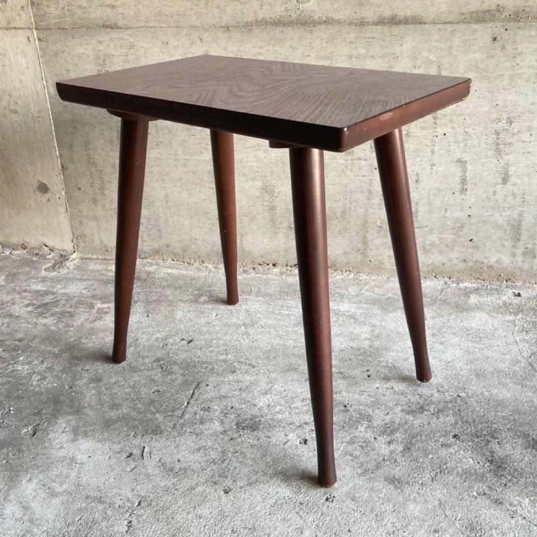 古いテーブル コーヒーテーブル サイドテーブル 木製 当時物 昭和レトロ