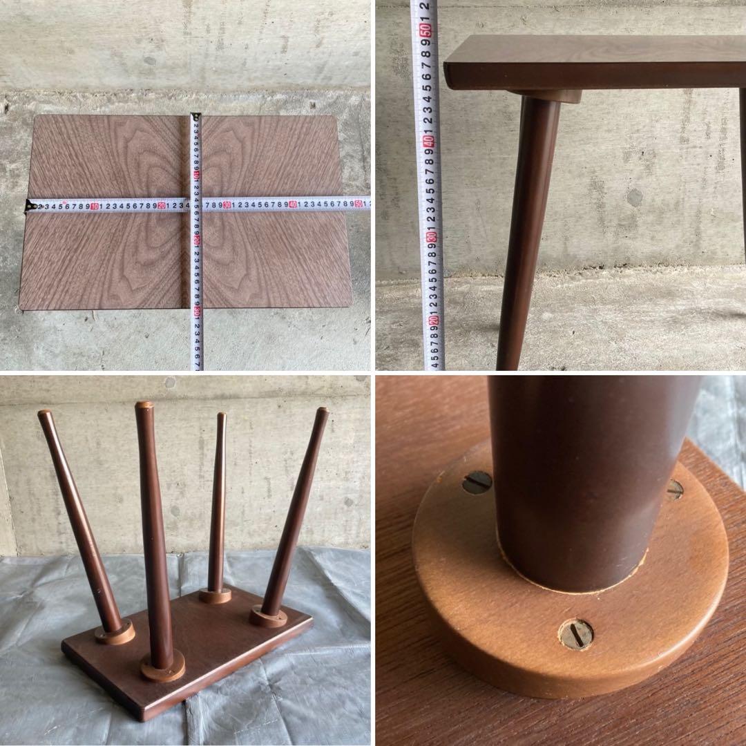 古いテーブル コーヒーテーブル サイドテーブル 木製 当時物 昭和レトロ