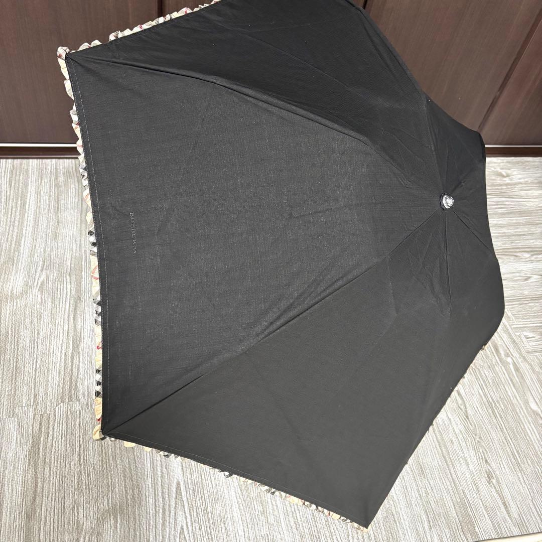 BURBERRY バーバリー ノバチェック 日傘 黒 晴雨兼用 折りたたみ傘