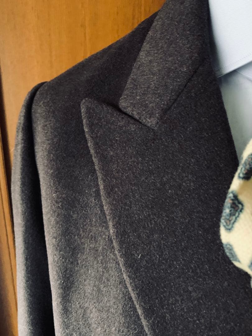 PIERO MASSA. ヴィンテージ　クラシックカシミアコート　伊製　茶